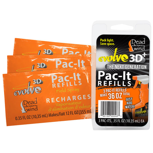 Dead Down Wind Dead Down Wind 3d+ Pac-it Field Spray Refills 3 pk. - Outdoor Gear - DropShot Archery