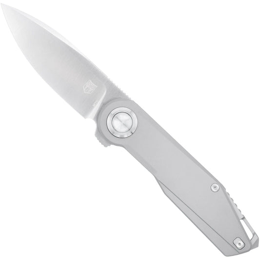 CobraTec Cobratec Prodigy Titanium M390 Dns Block Knife Folding Blade Silver - Scents & Attractants - DropShot Archery