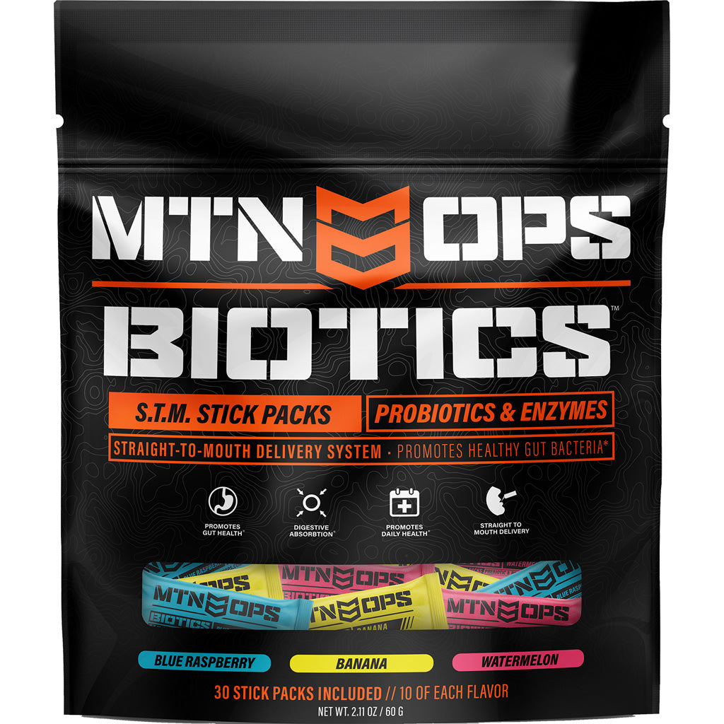 Mtn Ops Mtn Ops Biotics Stm Stick Pack 30 Ct. - Outdoor Gear - DropShot Archery