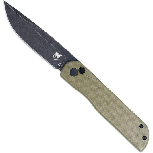 CobraTec Cobratec Prowler G-10 Button Lock Tanto Bld Knife Folding Blade Od Green - Archery & Outdoor Gear - DropShot Archery