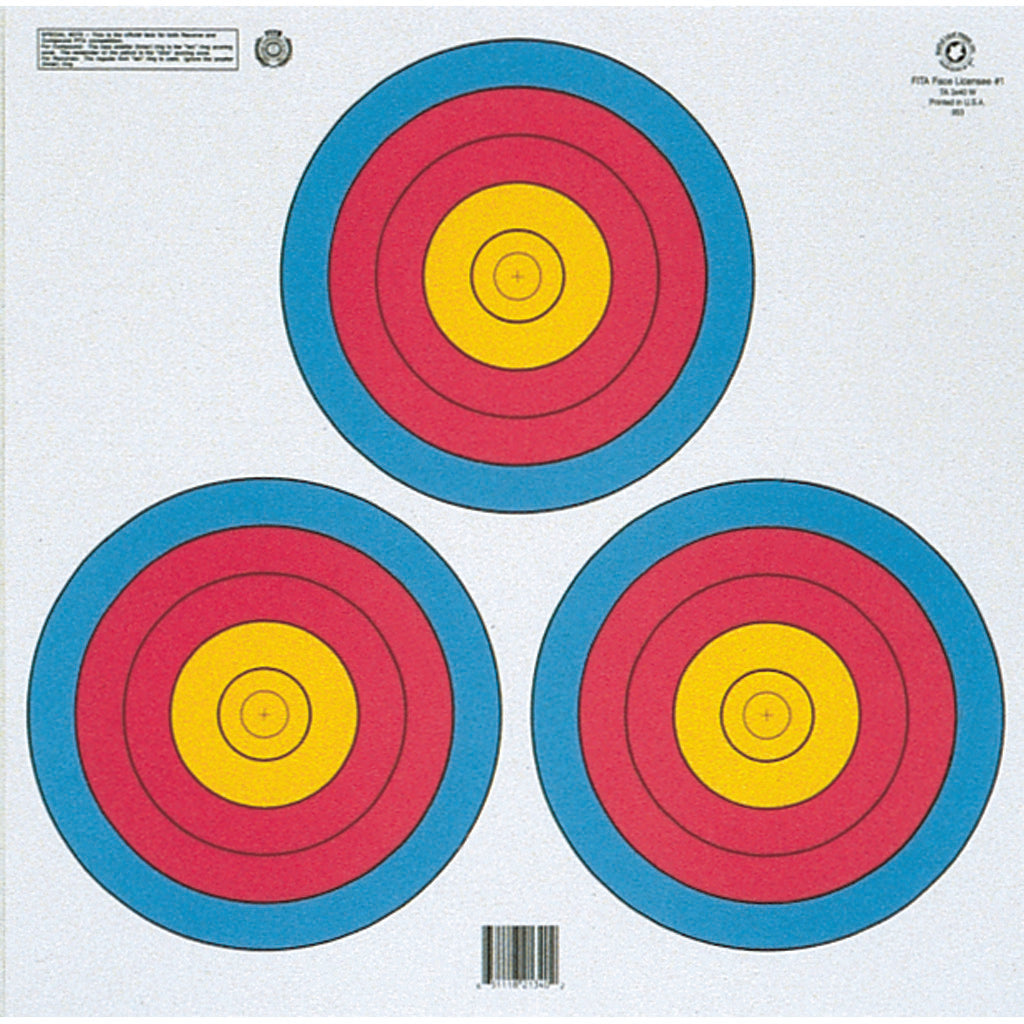 Maple Leaf Press Maple Leaf Target Face Fita 3 Spot Triangle 100 pk. - Outdoor Gear - DropShot Archery