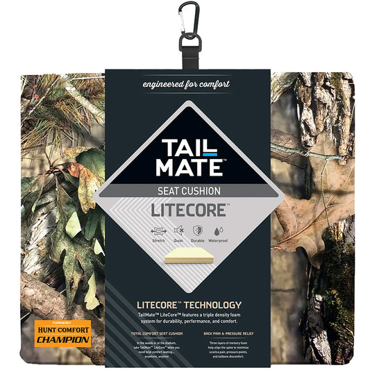 Tail Mate Tail Mate Litecore Seat Cushion Mossy Oak - Archery & Outdoor Gear - DropShot Archery