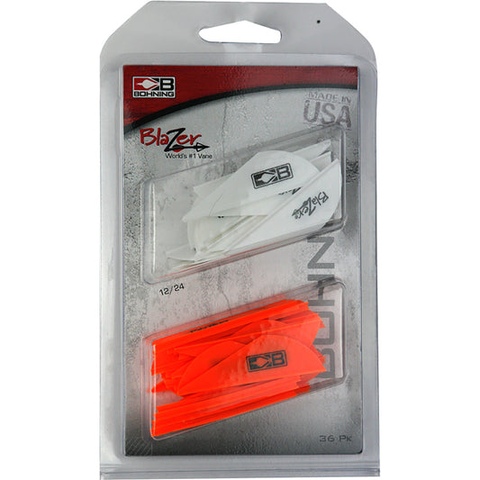 Bohning Bohning Blazer Vane Combo White/neon Orange 36 pk. - Archery & Outdoor Gear - DropShot Archery